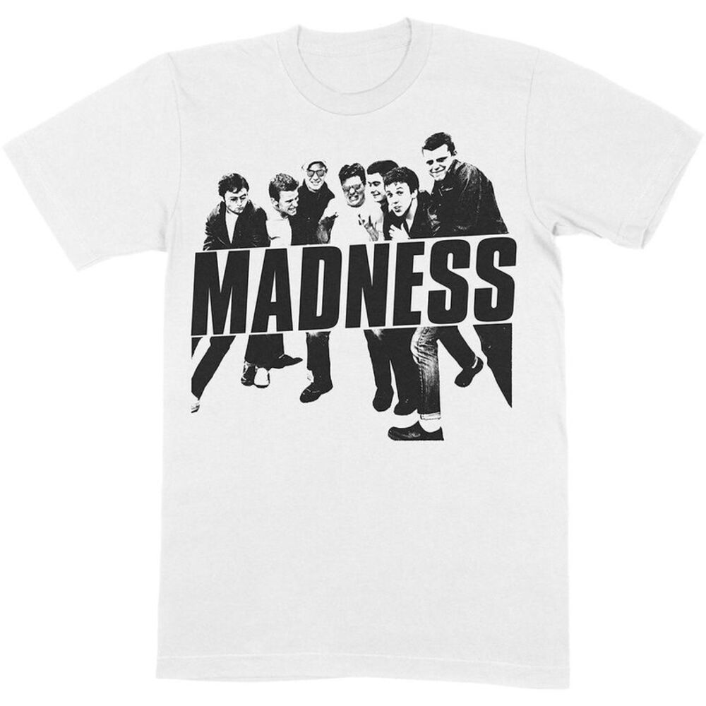 Madness Unisex Adult Vintage Photo Cotton T-Shirt / White